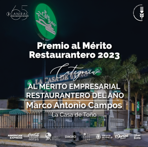 Al Mérito Empresarial Restaurantero del Año- Marco Antonio Campos
